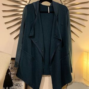 Free People Drippy Wool Asymmetrical Jacket